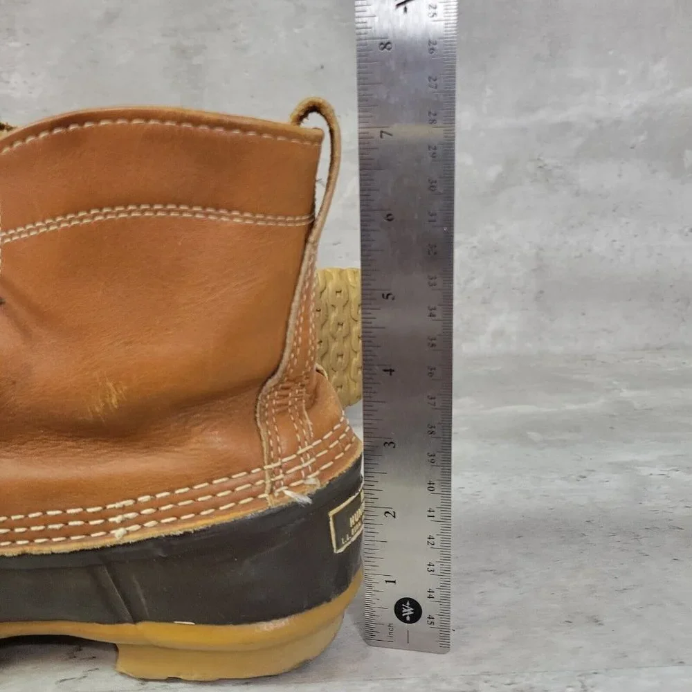 Vintage LL Bean‎ Boots Womens 7 Brown Maine Hunting Shoe Unlined Leather Duck